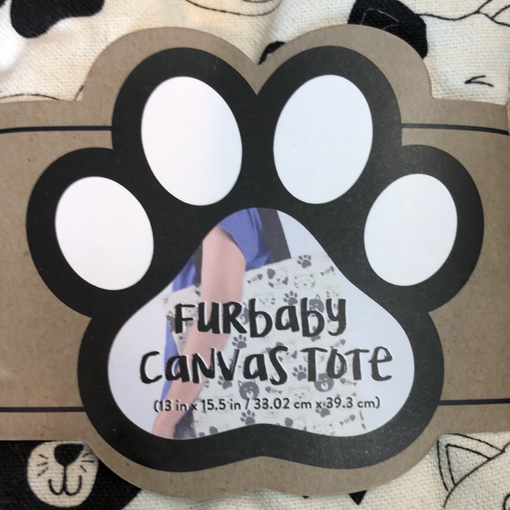 Cat Canvas Furbaby tote
